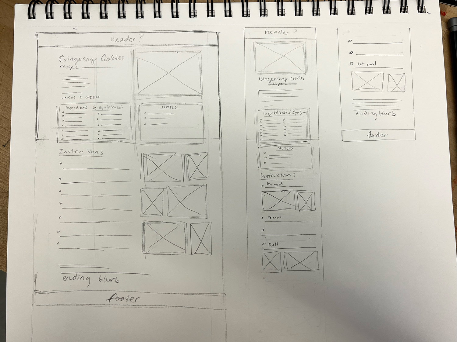 First draft of low-fi prototype